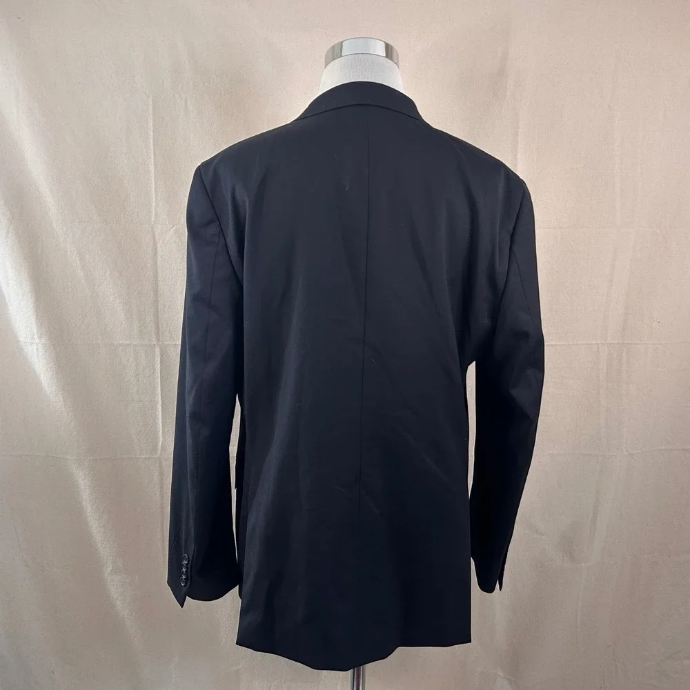 Bonobos 46R Slim Fit Sport Coat Wool Blend Black Two Button Double Vented